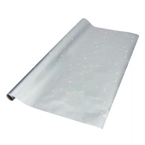 Díszcsomagoló CREATIVE tekercses 70x200 cm glitteres karácsonyi mintás ezüst matt Díszcsomagoló CREATIVE tekercses 70x200 cm glitteres karácsonyi mintás ezüst matt