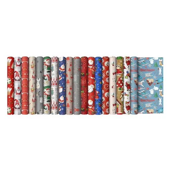 Díszcsomagoló CREATIVE tekercses 70x200 cm 50 tekercs/doboz karácsonyi vegyes mintákkal Kids Díszcsomagoló CREATIVE tekercses 70x200 cm 50 tekercs/doboz karácsonyi vegyes mintákkal Kids