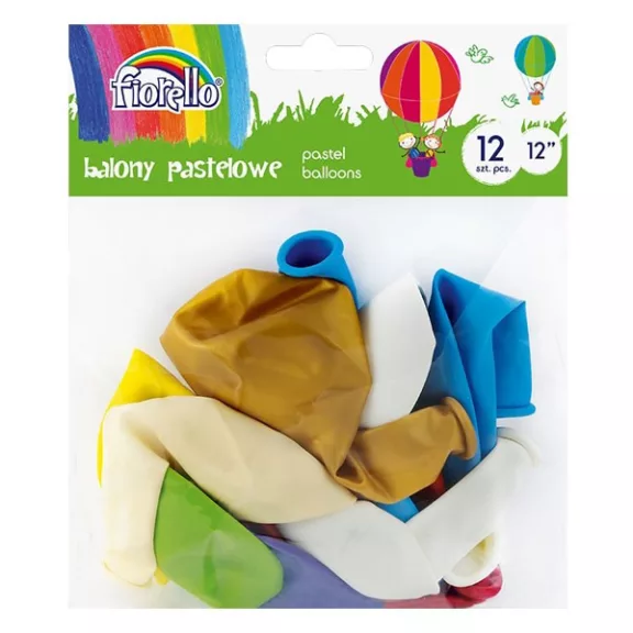 Lufi FIORELLO 12" 12 darabos pasztell színek Lufi FIORELLO 12" 12 darabos pasztell színek