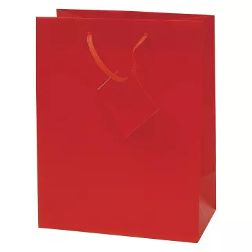   Dísztasak CREATIVE Special Simple M 18x23x10 cm egyszínű piros zsinórfüles