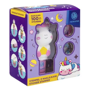   Matrica bélyegző ASTRA FUN 100 újrahasználható matrica Unicorn