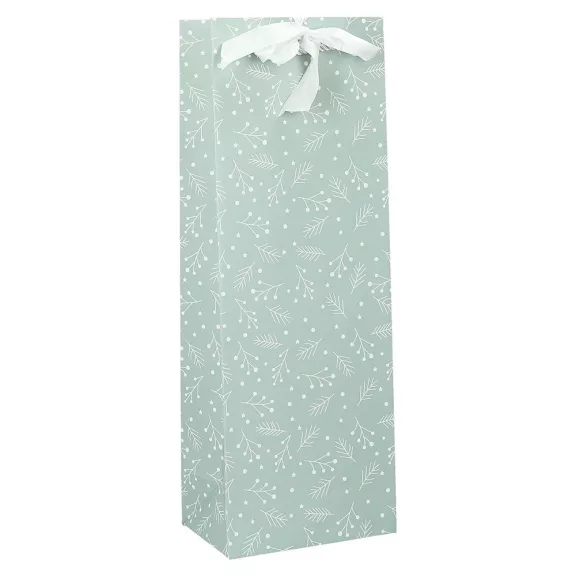 Italtasak CREATIVE Deluxe Plus 13x36x9 cm fagyöngy matt világoszöld sodort füles masnival Italtasak CREATIVE Deluxe Plus 13x36x9 cm fagyöngy matt világoszöld sodort füles masnival