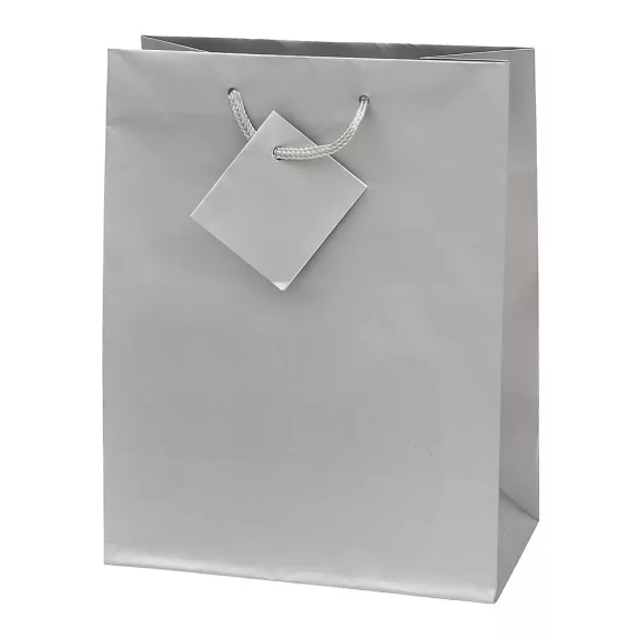 Dísztasak CREATIVE Special Simple S 11cm x 13cm x 6 cm egyszínű ezüst zsinórfüles Dísztasak CREATIVE Special Simple S 11cm x 13cm x 6 cm egyszínű ezüst zsinórfüles