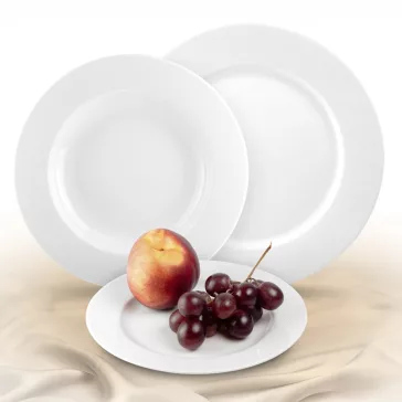 Üveg tányérok, porcelán tányérok