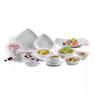   Lapostányér készlet ROTBERG Quadrate fehér 25 cm 6 darabos