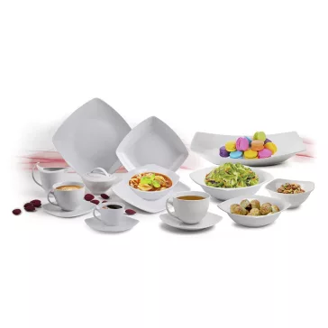   Leveses tálka készlet ROTBERG Quadrate fehér 17 cm 6 darabos
