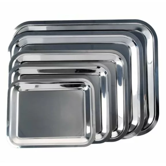 - Tálca szögletes rozsdamentes acél krómozott 35 x 28 cm - Tálca szögletes rozsdamentes acél krómozott 35 x 28 cm