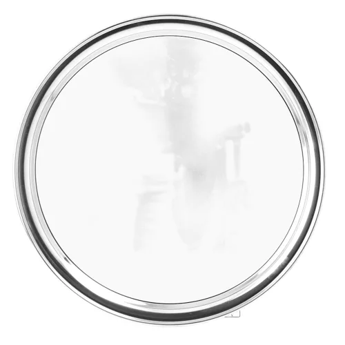 - Tálca kerek rozsdamentes acél krómozott 29 cm