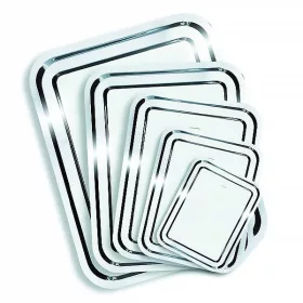 - Tálca szögletes rozsdamentes acél krómozott 25 x 21 cm