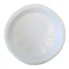 - Lapostányér újrahasználható műanyag fehér 22cm  100 darabos