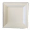 - Szögletes eldobható papírtányér  KOMP cukornád lebomló 20x20 cm natúr 50 darabos