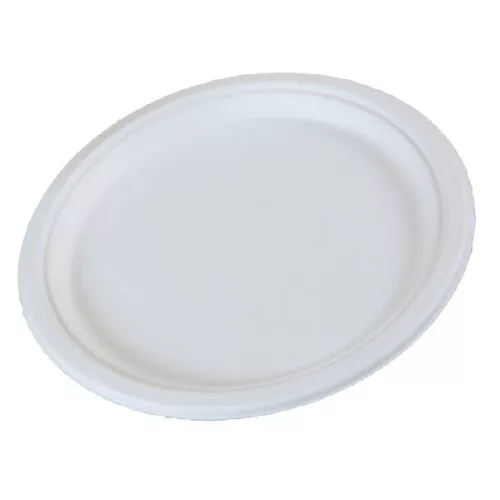 - Papírtányér eldobható KOMP cukornád lebomló 25,4 cm natúr 125 darabos