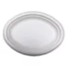 - Papírtányér eldobható ovális KOMP cukornád lebomló 25,4x19,05 cm natúr 125 darabos