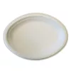 - Papírtányér eldobható ovális KOMP cukornád lebomló 25,4x19,05 cm natúr 125 darabos