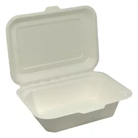   - Papírdoboz eldobható ételes KOMP cukornád lebomló 18,28X13,71x6,85 cm natúr 150 darabos