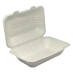   - Papírdoboz eldobható ételes KOMP cukornád lebomló 22,86X15,24x8,12 cm natúr 125 darabos