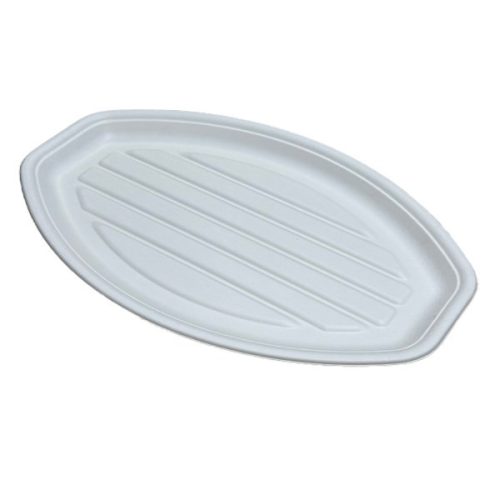 - Hidegtál 5 személyes cukornád lebomló 43 x 28 cm fehér 50 darabos