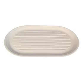   - Hidegtál 10 személyes cukornád lebomló 55 x 32 cm fehér 50 darabos