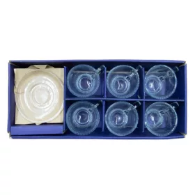   ENGER Kávéscsésze + alj üveg készlet 6 darabos (6 csésze+6 alj)