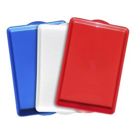 - Tálca szögletes műanyag 43 x 28 cm piros