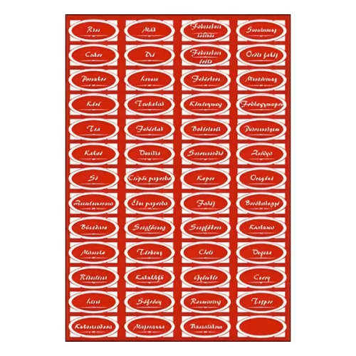 GUNGL DEKOR Matrica fűszeres piros "D"