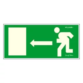   GUNGL DEKOR Matrica Menekülési irány balra zöld "F"