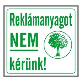   GUNGL DEKOR Matrica Reklámanyagot nem kérünk! fehér "A"