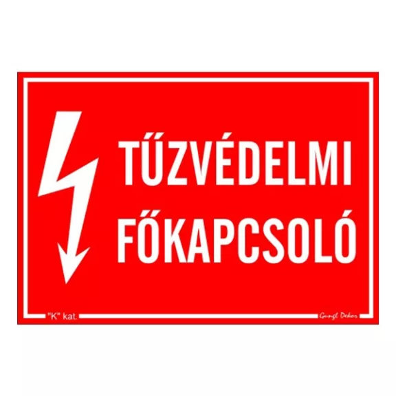 GUNGL DEKOR Matrica Tűzvédelmi főkapcsoló GUNGL DEKOR Matrica Tűzvédelmi főkapcsoló