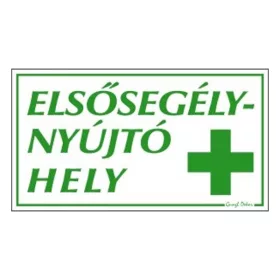   GUNGL DEKOR Piktogram Elsősegélynyújtó hely (fehér alapon zöld)