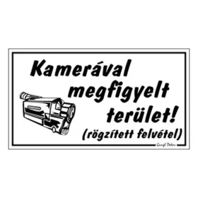 GUNGL DEKOR Piktogram Kamerával megfigyelt terület fehér