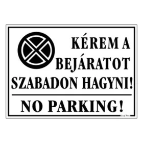   GUNGL DEKOR Piktogram Kérem a bejáratot szabadon hagyni fehér