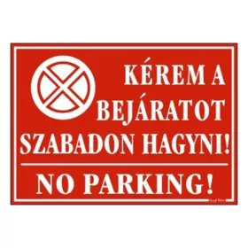   GUNGL DEKOR Piktogram Kérem a bejáratot szabadon hagyni piros