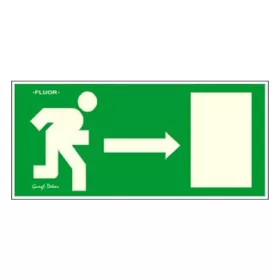   GUNGL DEKOR Piktogram Menekülési irány jobbra zöld (FLUOR.)