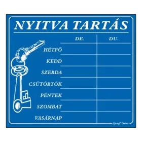   GUNGL DEKOR Piktogram Nyitva tartás /számokkal/ 7 napos kék