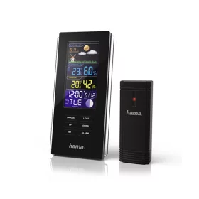   Időjárás állomás HAMA Color Edge színes kijelzővel fekete