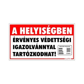   GUNGL DEKOR Matrica A helyiségben érvényes védettségi igazolvánnyal tartózkodhat "C"