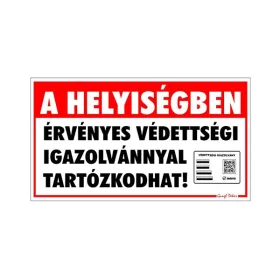   GUNGL DEKOR Piktogram A helyiségben érvényes védettségi igazolvánnyal tartózkodhat "E"