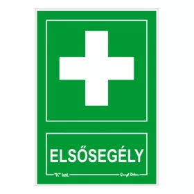   GUNGL DEKOR Matrica Elsősegély 11,5 x 16,5 cm "K"