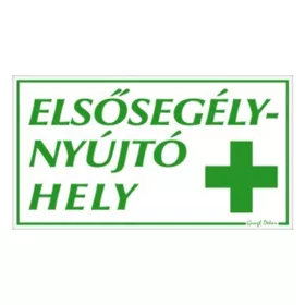   GUNGL DEKOR Matrica Elsősegélynyújtó hely  17,5 x 25 cm "C"