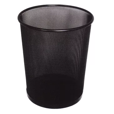 Papírkosár fémhálós OPTIMA fekete 20L
