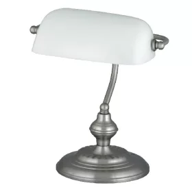   Asztali lámpa RÁBALUX Bank halogén E27 60W fém szatin króm