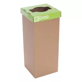   - Hulladéktároló karton szelektív 50 L üveghez magyar felirattal