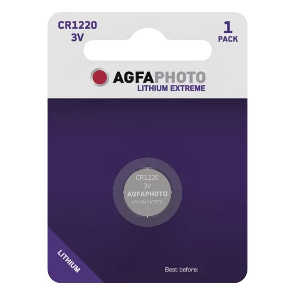 Gombelem AGFAPHOTO Lithium CR1220 1 darabos Gombelem AGFAPHOTO Lithium CR1220 1 darabos
