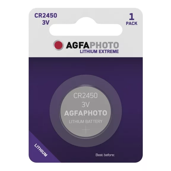 Gombelem AGFAPHOTO Lithium CR2450 1 darabos Gombelem AGFAPHOTO Lithium CR2450 1 darabos