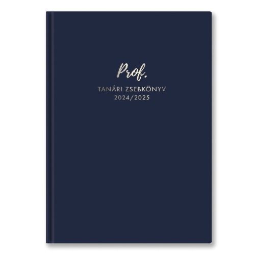 Tanári zsebkönyv TOPTIMER Prof PVC műbőrborító A/5 heti 145x205 mm Szürke 2025-2026
