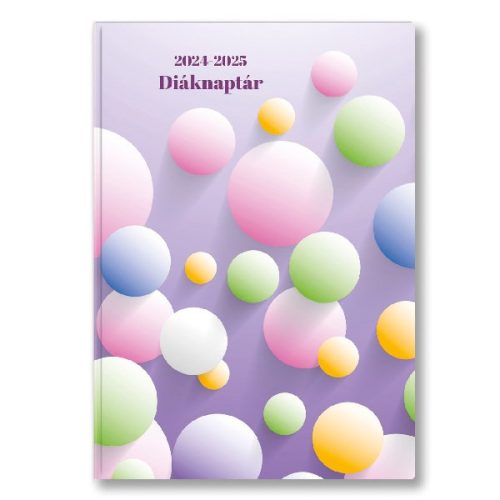 Diák zsebkönyv TOPTIMER papírborító B/6 heti 120x170mm Gömbök 2025-2026