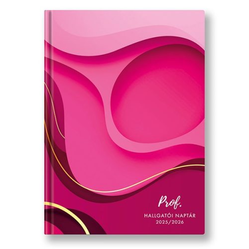 Hallgatói zsebkönyv TOPTIMER Prof papírborító A/5 heti 150x210 mm Pink 2025-2026