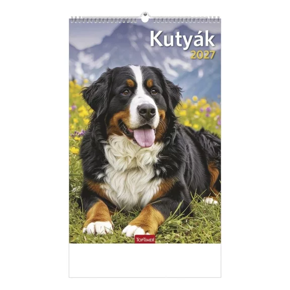 Falinaptár TOPTIMER T094 220x330mm álló Kutyák 2027 Falinaptár TOPTIMER T094 220x330mm álló Kutyák 2027