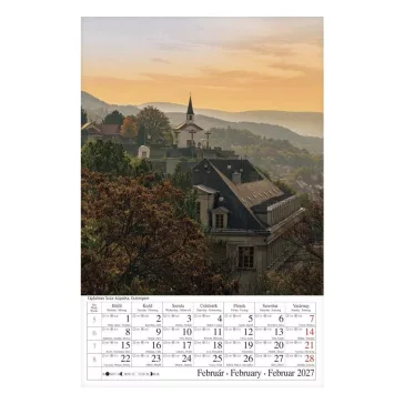Falinaptár CSG 210x320mm álló Magyar városok 2027