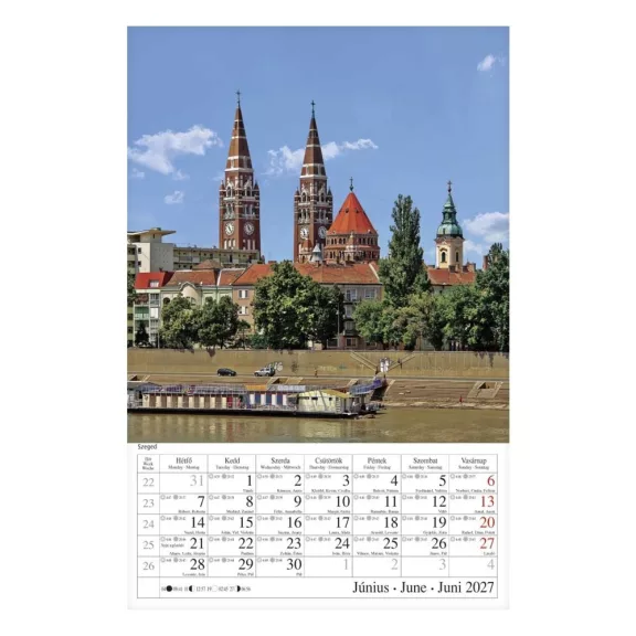 Falinaptár CSG 210x320mm álló Magyar városok 2027 Falinaptár CSG 210x320mm álló Magyar városok 2027